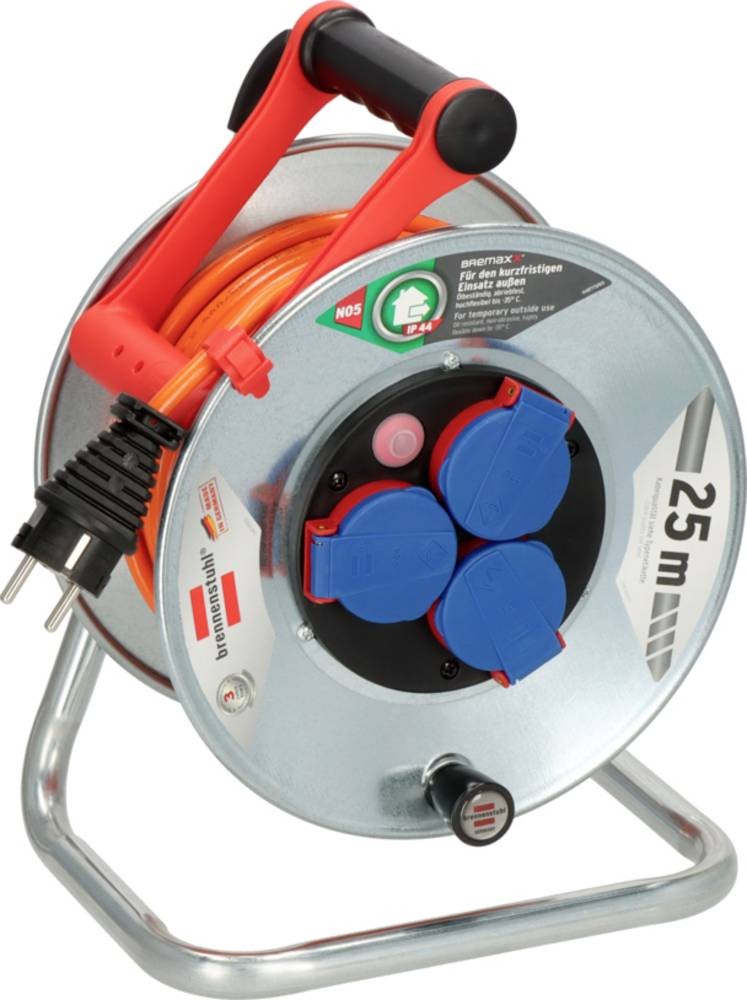 Brennenstuhl 1198740 Kabeltrommel 25m Orange Europlug Schutzkontakt-