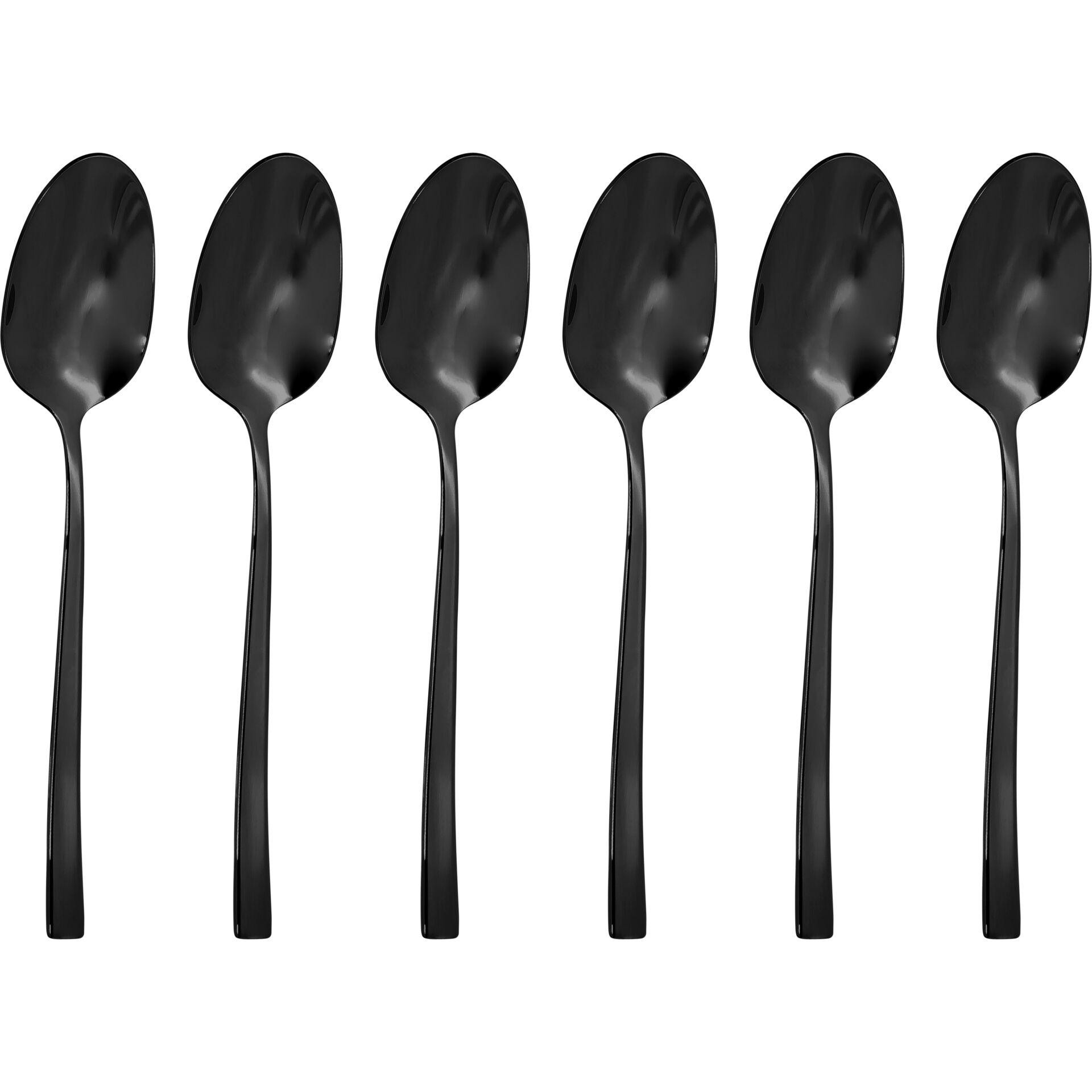Sambonet Rock Coffee spoon Stainless steel Black, Mirror 6 pc(s) -