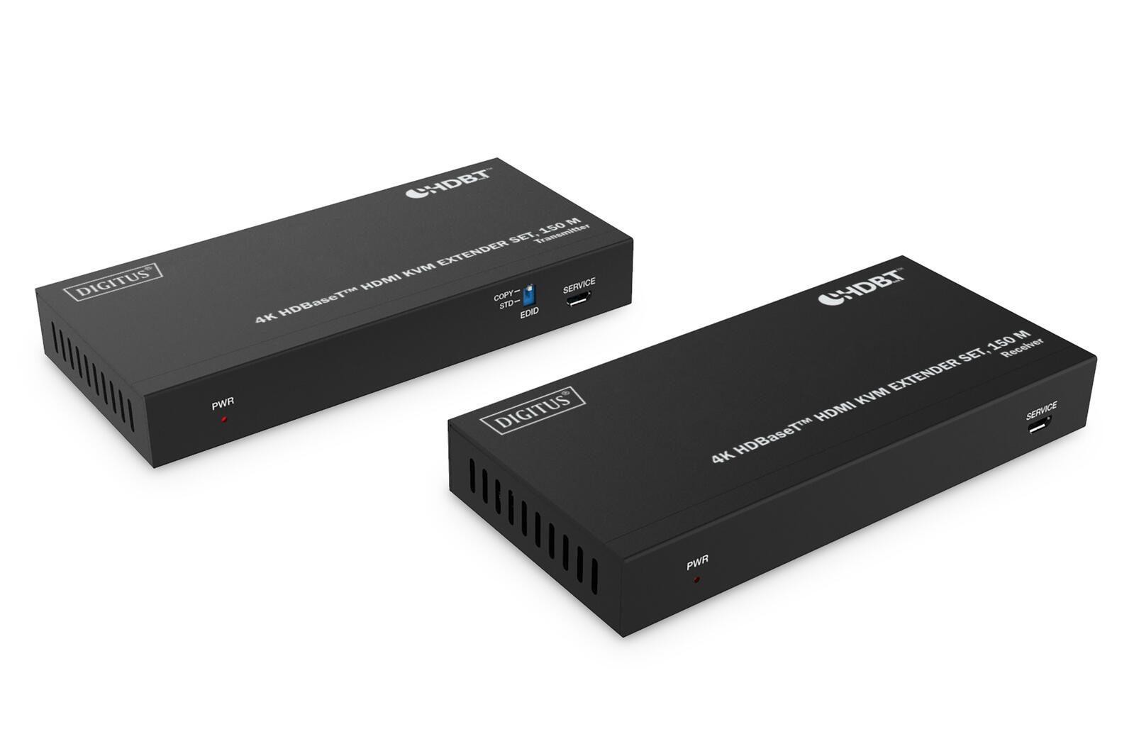 Digitus 4K HDBaseT HDMI KVM extender set, 150 m - Digitus 4K