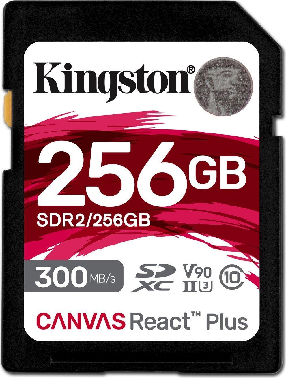Kingston Technology 256GB Canvas React Plus SDXC UHS-II 300R/260W U3