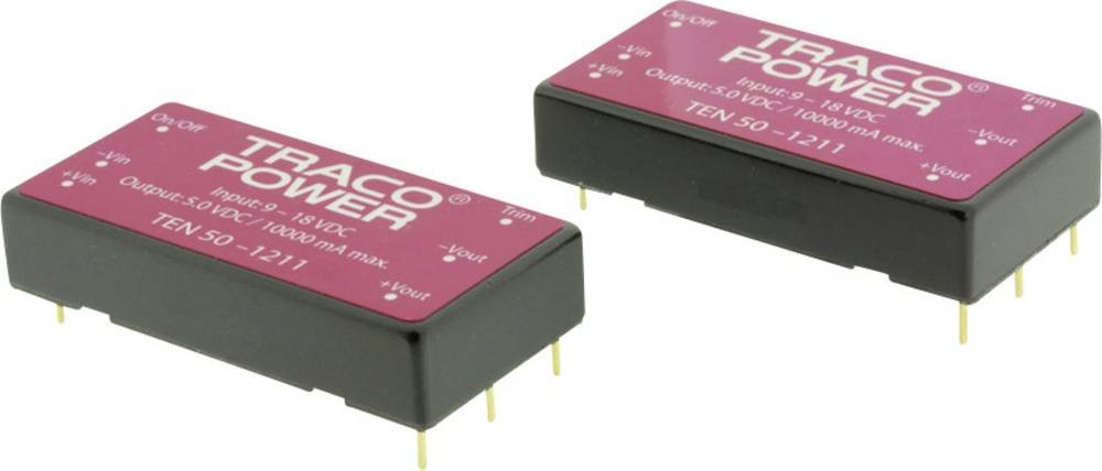 TracoPower TEN 50-1212 DC/DC-Wandler, Print 12 V/DC 12 V/DC 4.17A 50W