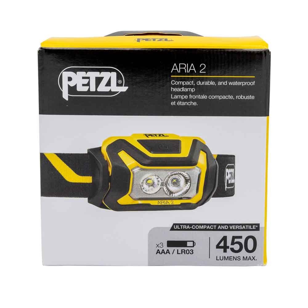 Petzl E070AA00 Aria 2 Stirnlampe incl. 3 AAA/LR03-Batterien noir jaune