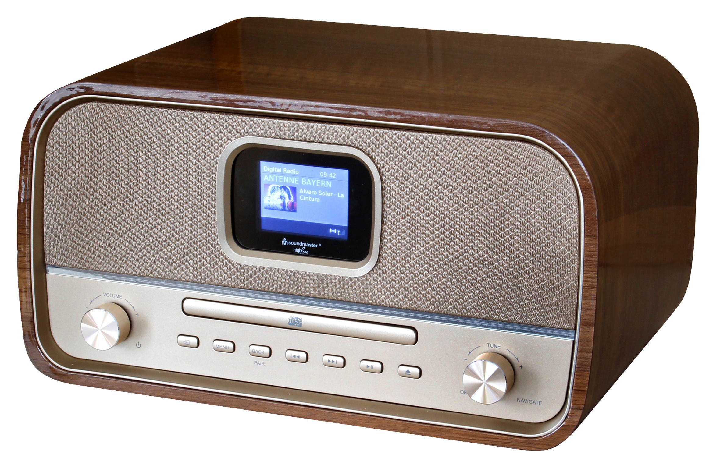 Soundmaster DAB970BR1 Tischradio DAB+, UKW AUX, Bluetooth , CD, USB