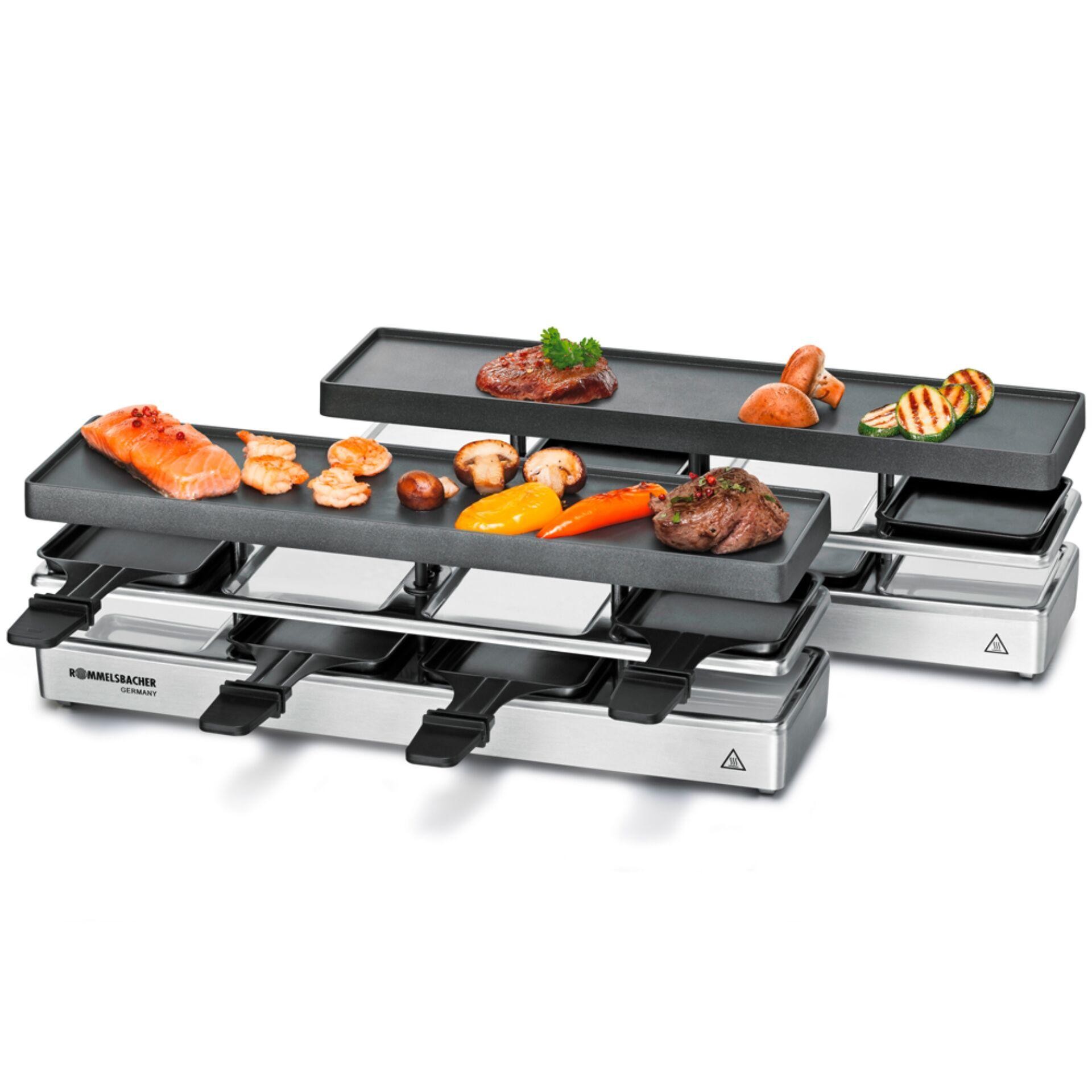 Rommelsbacher RC 1600 raclette grill 8 person(s) 795 W Black, Silver -