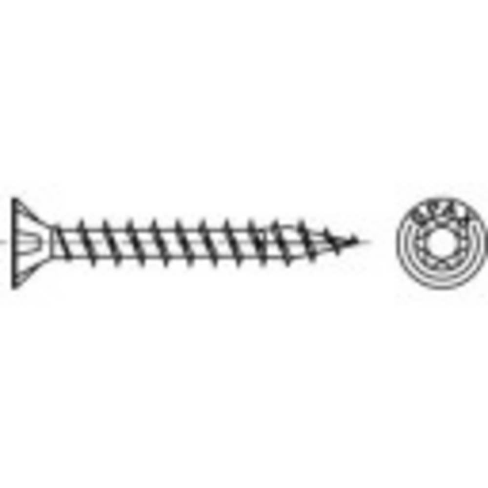 SPAX Stainless steel screw, 6 x 50 mm, 100 pieces, full thread, flat