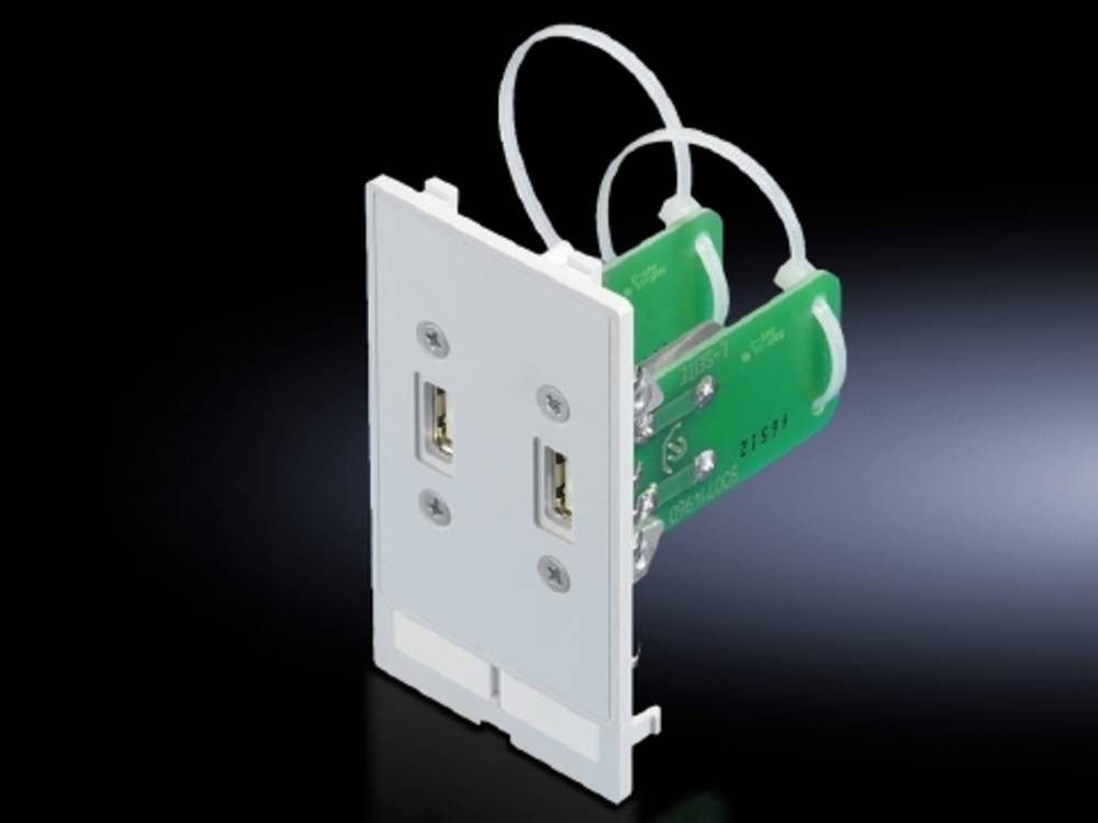 Rittal SZ 2482.540 Schnittstellenklappe USB-A Druckguss Graphitgrau (