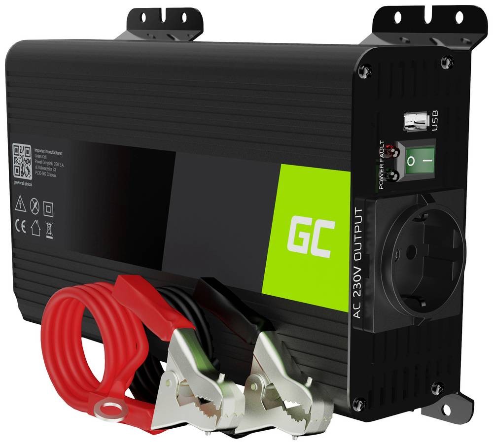 Green Cell INVGC05 power adapter/inverter Auto 300 W Black - Green