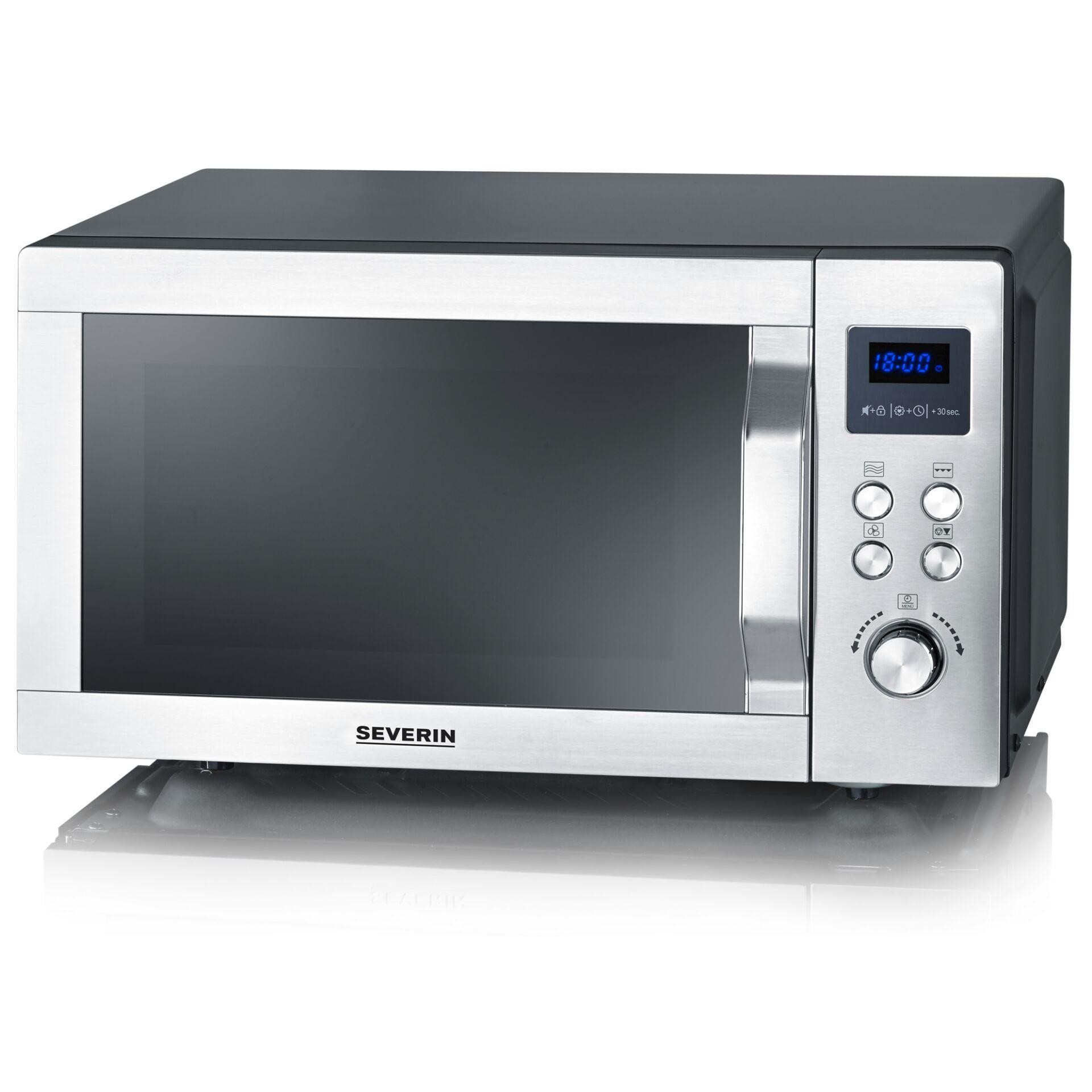 Severin 7777000 Black, Stainless steel Grill microwave Countertop 25