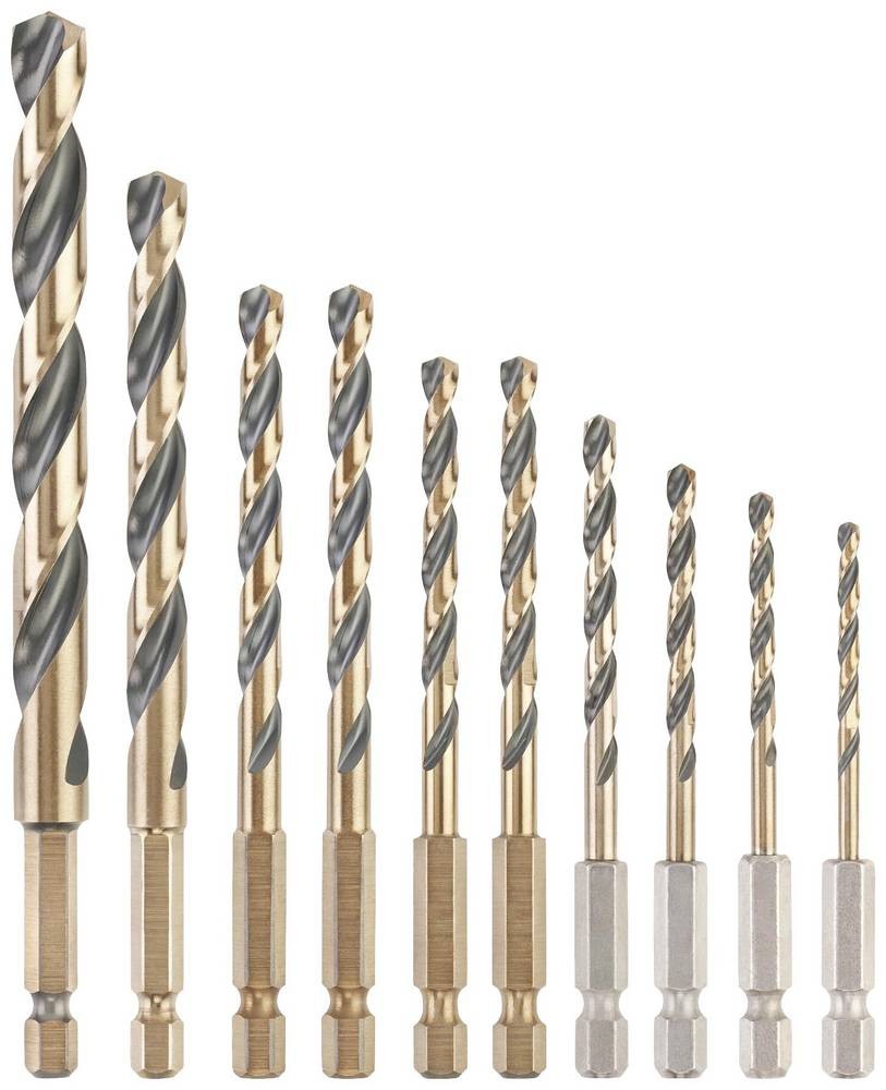 DEWALT DT20620-QZ HSS-G Metall-Spiralbohrer-Set 10teilig 3 mm, 3.5 mm,