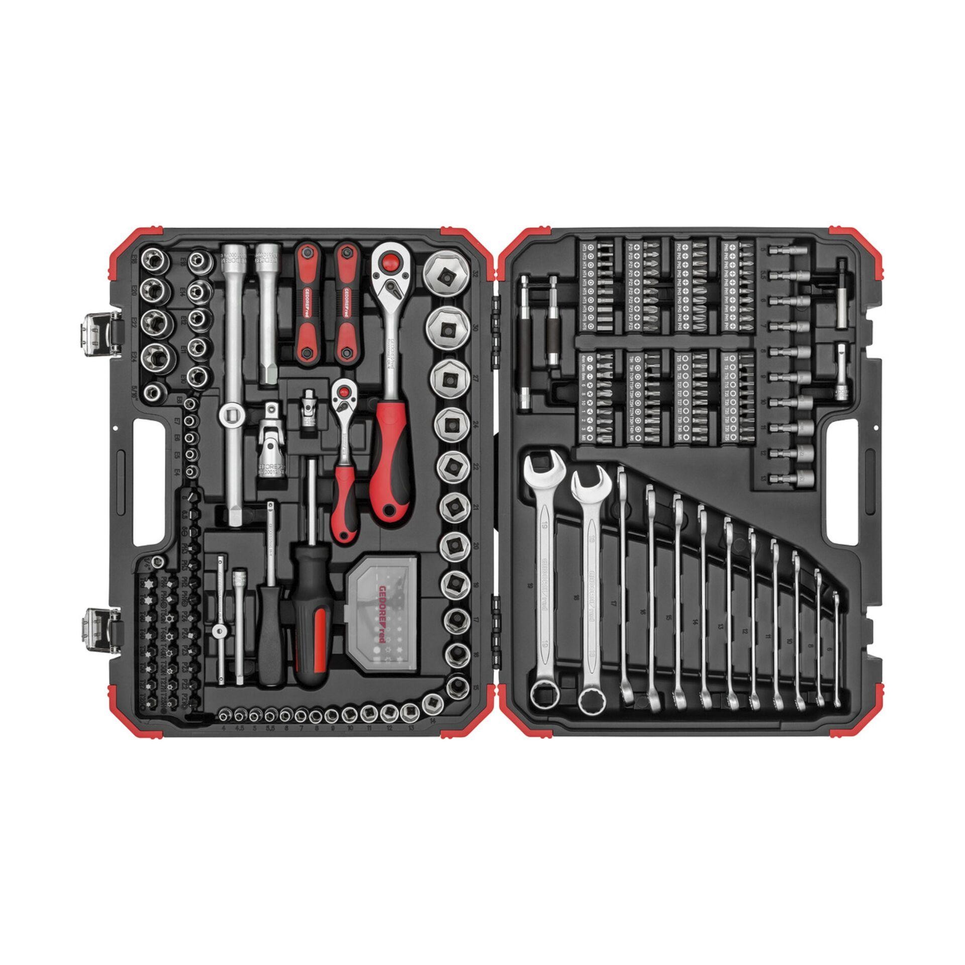 Gedore RED Steckschlüsselsatz R4600 3232 232-tlg.1/4+1/2 inch SW 4-