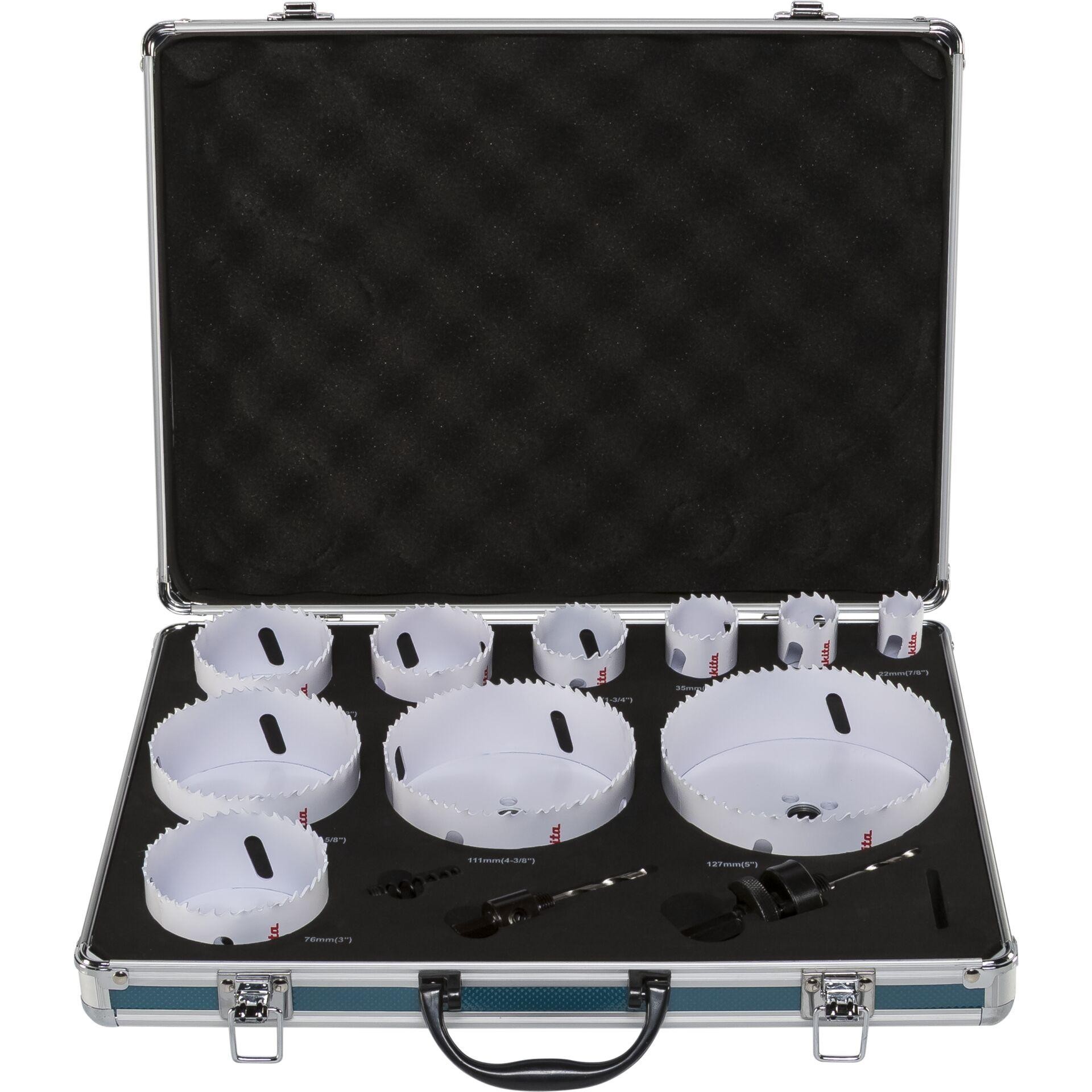Makita D-75764 Lochsägen-Set 13teilig 22 mm, 29 mm, 35 mm, 44 mm, 57