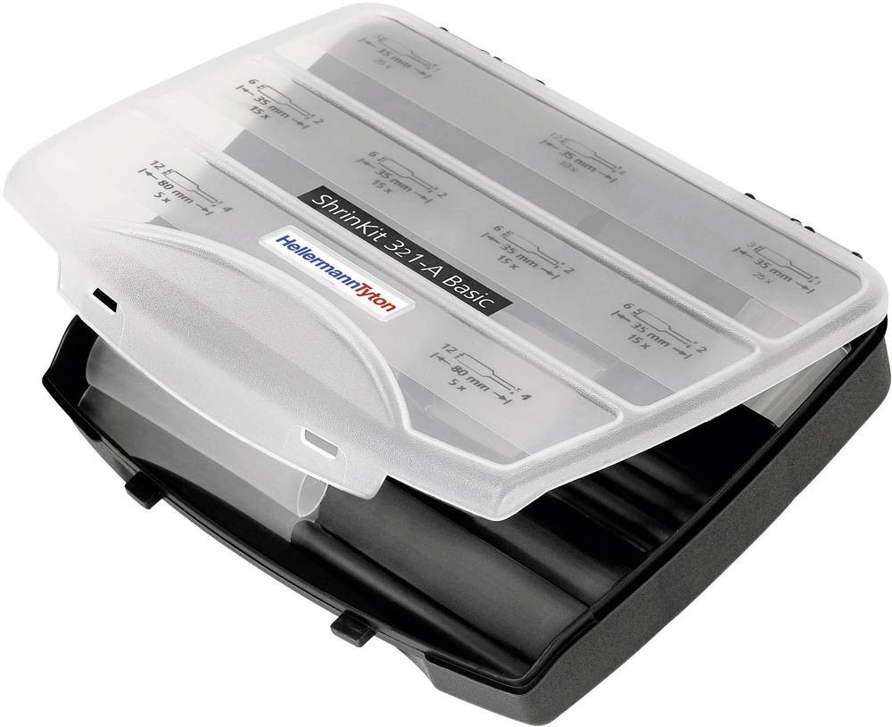 claroermannTyton 380-03004 Schrumpfschlauchsortiment negro