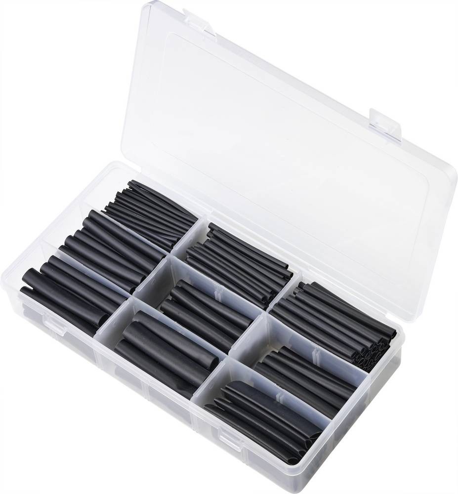 TRU COMPONENTS TC-9508152 Schrumpfschlauchsortiment black