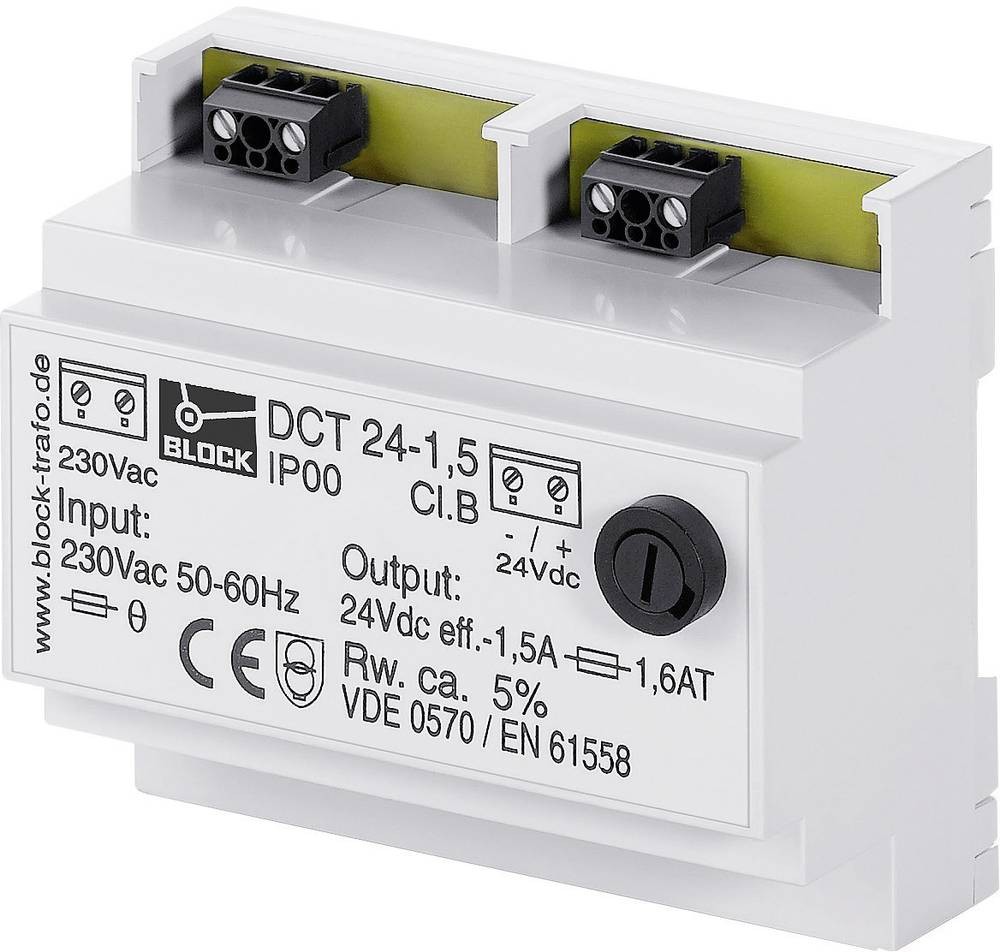 Block DCT 24-2,5 Ungeregelte Gleichstromversorgung 24 V/DC 2.5A 60W
