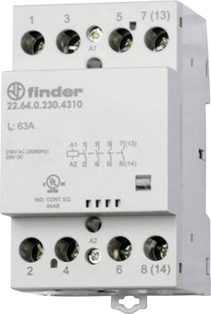 Finder 22.64.0.024.4710 Schütz 3 Schließer, 1 Öffner 24 V/DC, 24 V/
