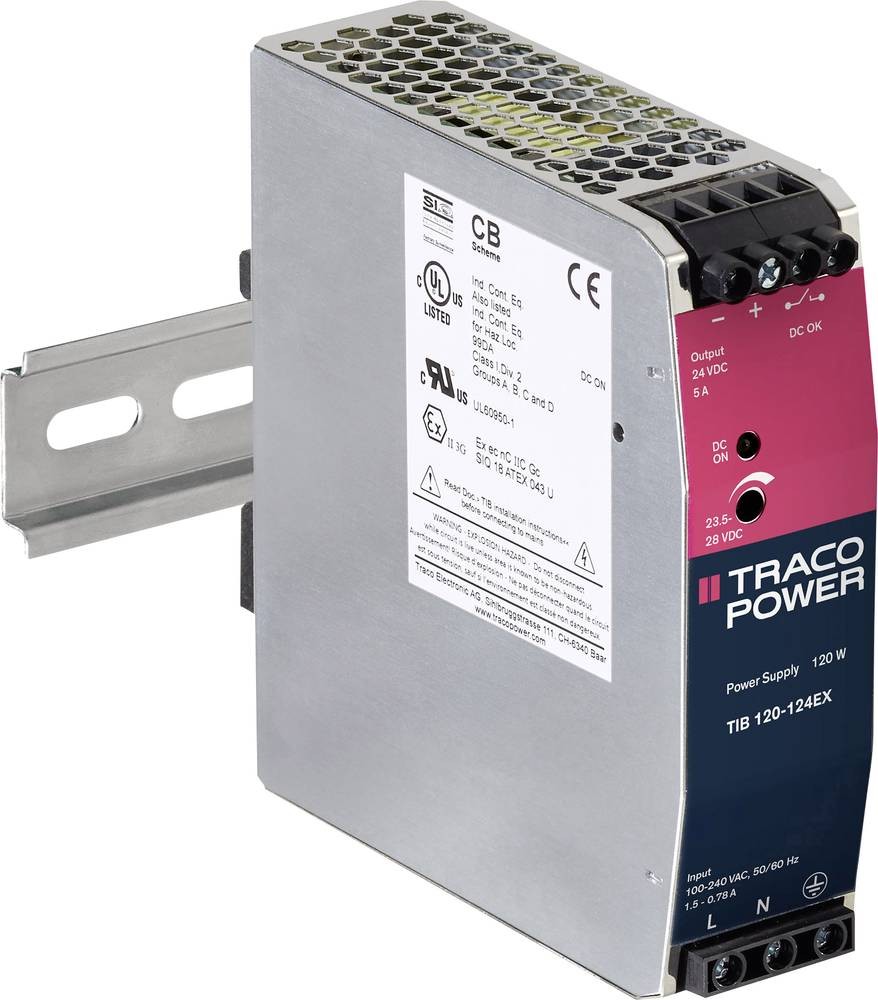TracoPower TIB 120-124EX Hutschienen-Netzteil (DIN-Rail) +24.0 V/DC