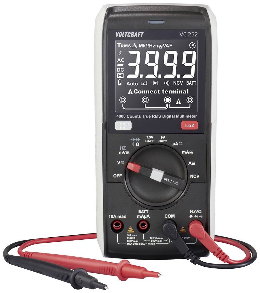 VOLTCRAFT VC252 Hand-Multimeter kalibriert (ISO) digital True RMS LoZ