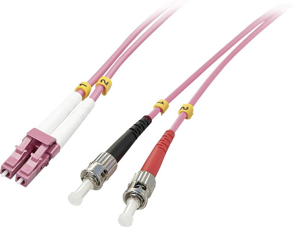 Lindy 46354 InfiniBand/fibre optic cable 10 m LC ST Pink - Lindy