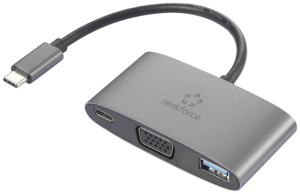 Renkforce USB-C , VGA adaptor [1x USB-C jack - 1x USB-C female (