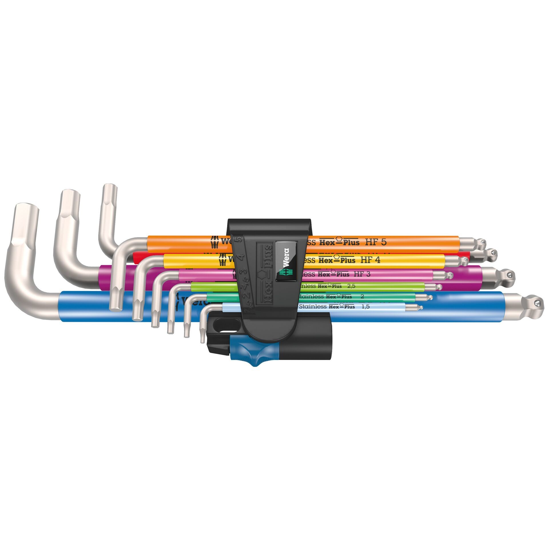 Wera 3950/9 Hex-Plus Multicolour HF Stainless 1 Innen-Sechskant