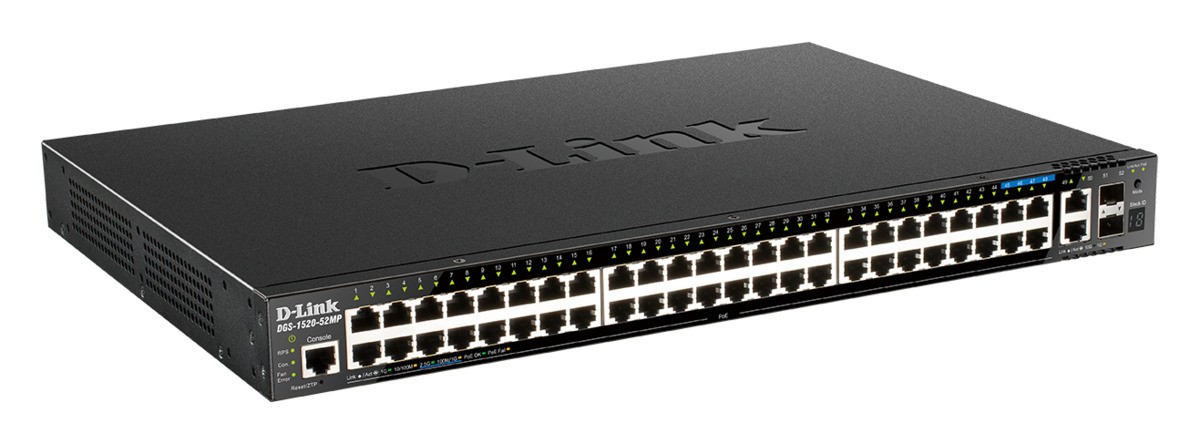 D-Link DGS-1520-52MP Managed L3 Gigabit Ethernet (10/100/1000) Power