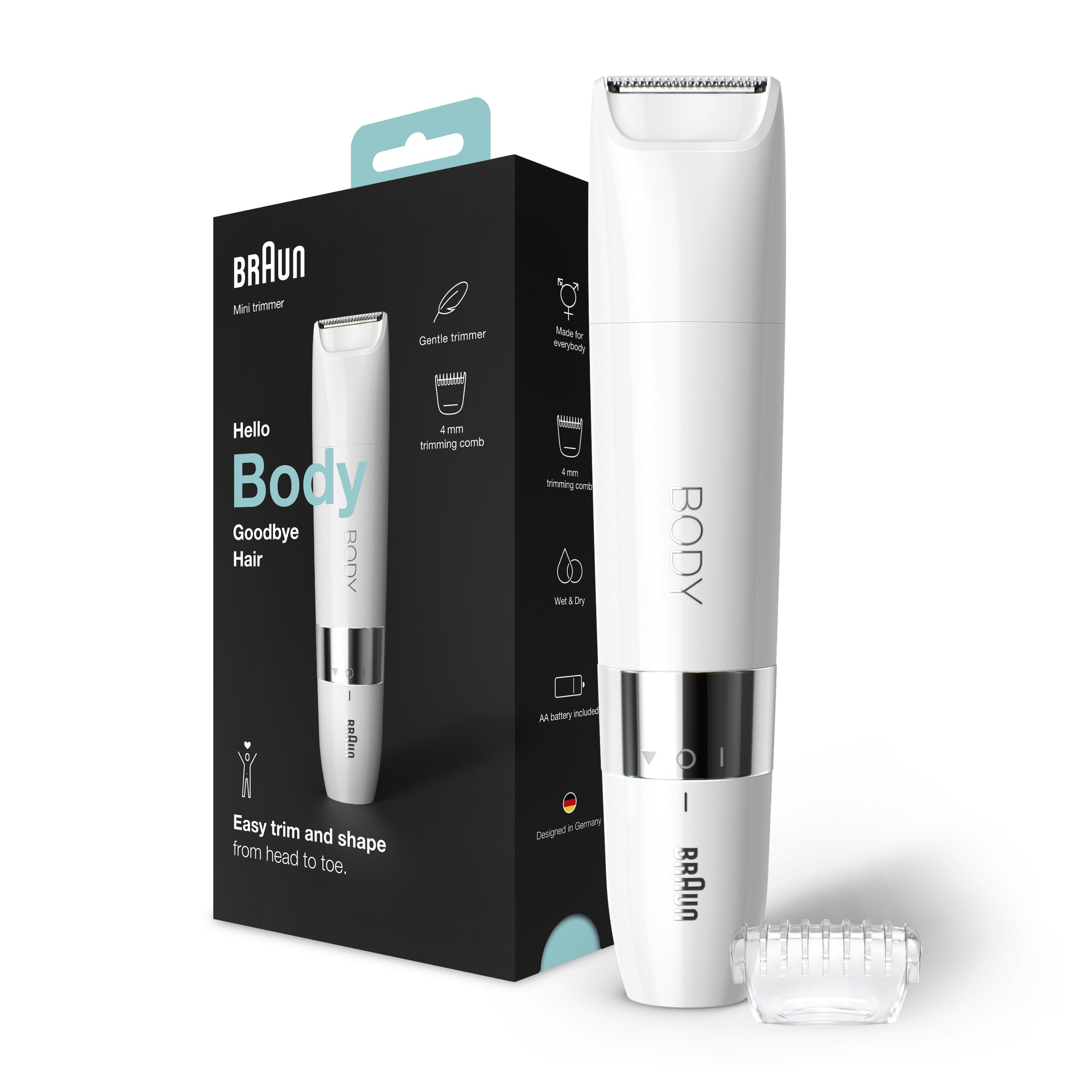 Braun BS1000 White 1 Alkaline - Braun BS1000, White, Cylinder,