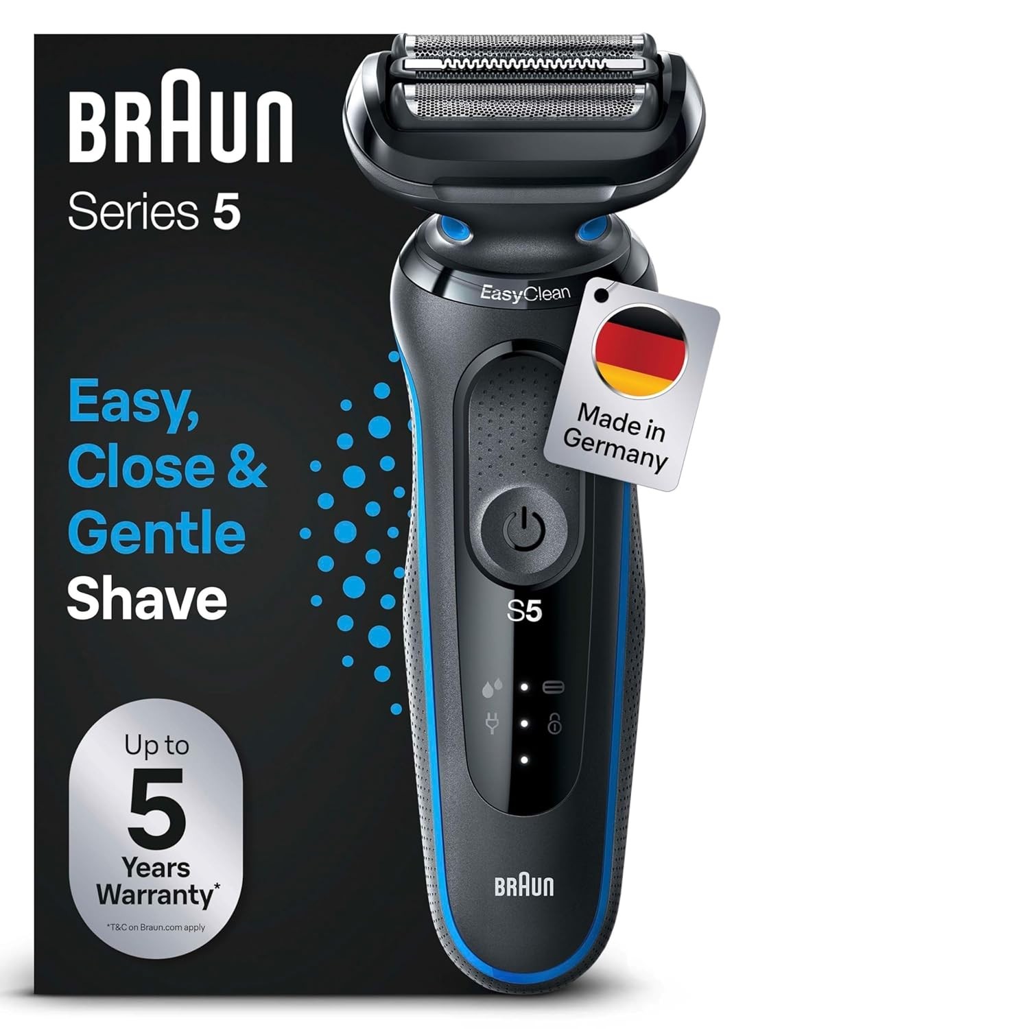 Braun 51-B1000s Rasoir à grille Noir, Bleu - Braun 51-B1000s, Rasoir