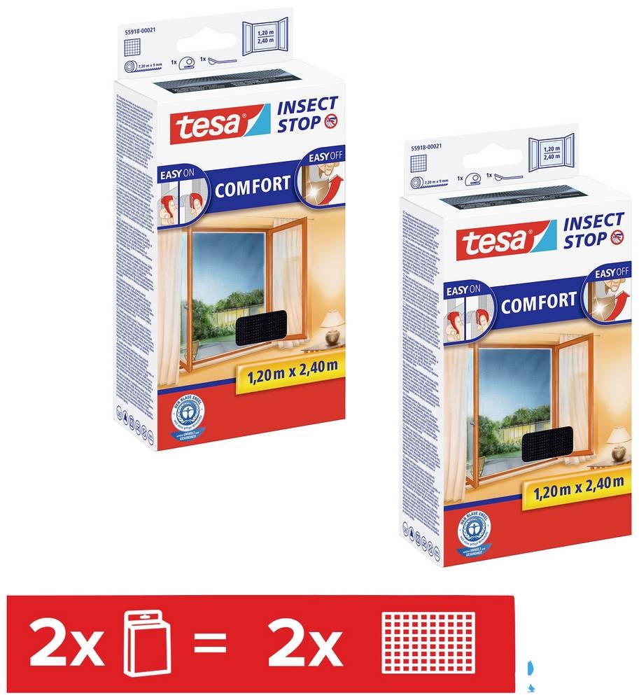 Tesa COMFORT 55918-00500-01 Fliegengitter (B x H) 120cm x 240cm