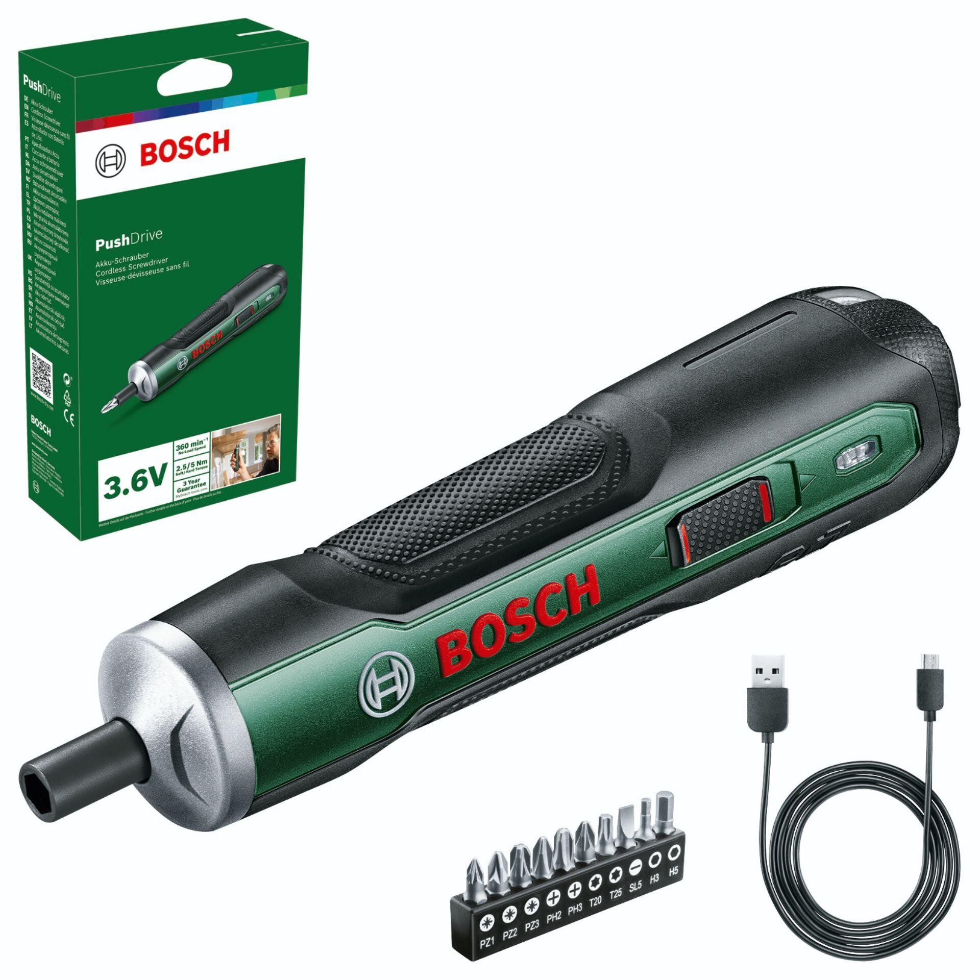 Bosch PushDrive 360 RPM Green - Bosch PushDrive, Power screwdriver,