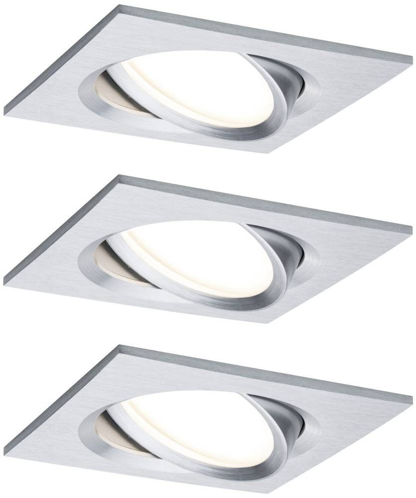 Paulmann 93680 LED-Einbauleuchte 3er Set 18W Aluminium (gedreht)