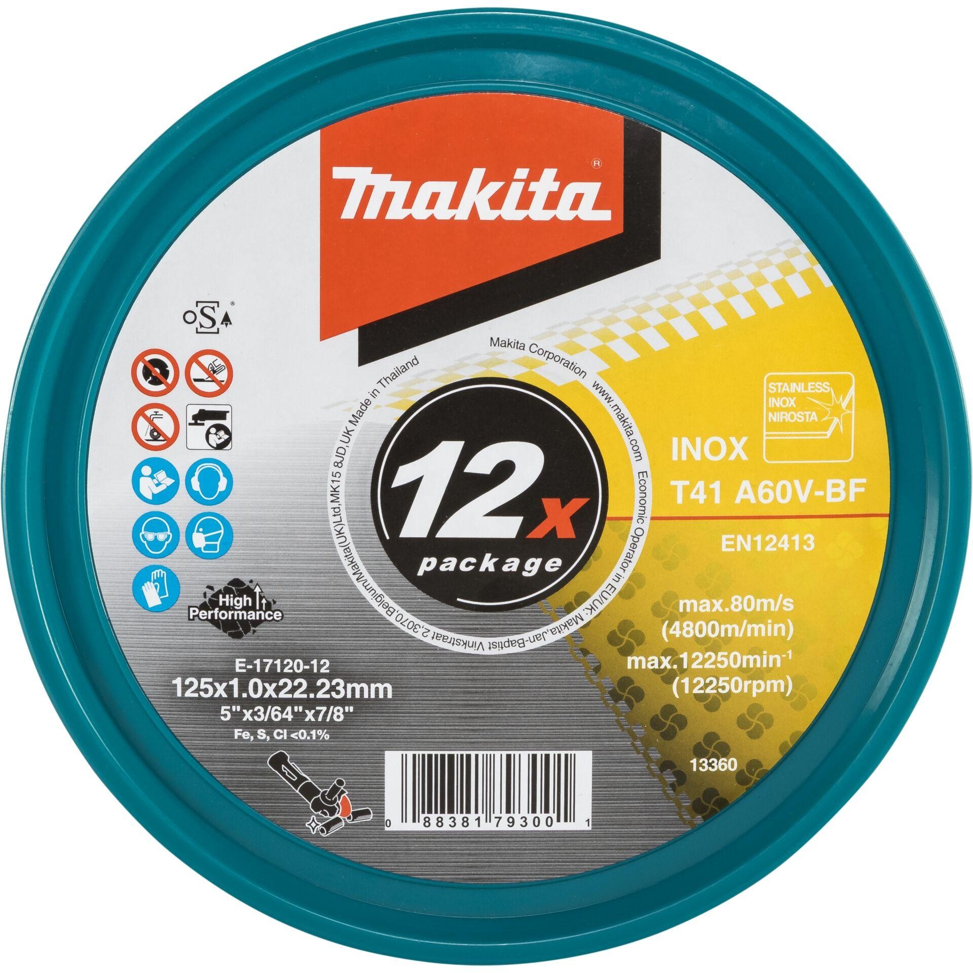 Makita E-17120-12 Trennscheibe gerade 125mm 12 St. Metall, stainless