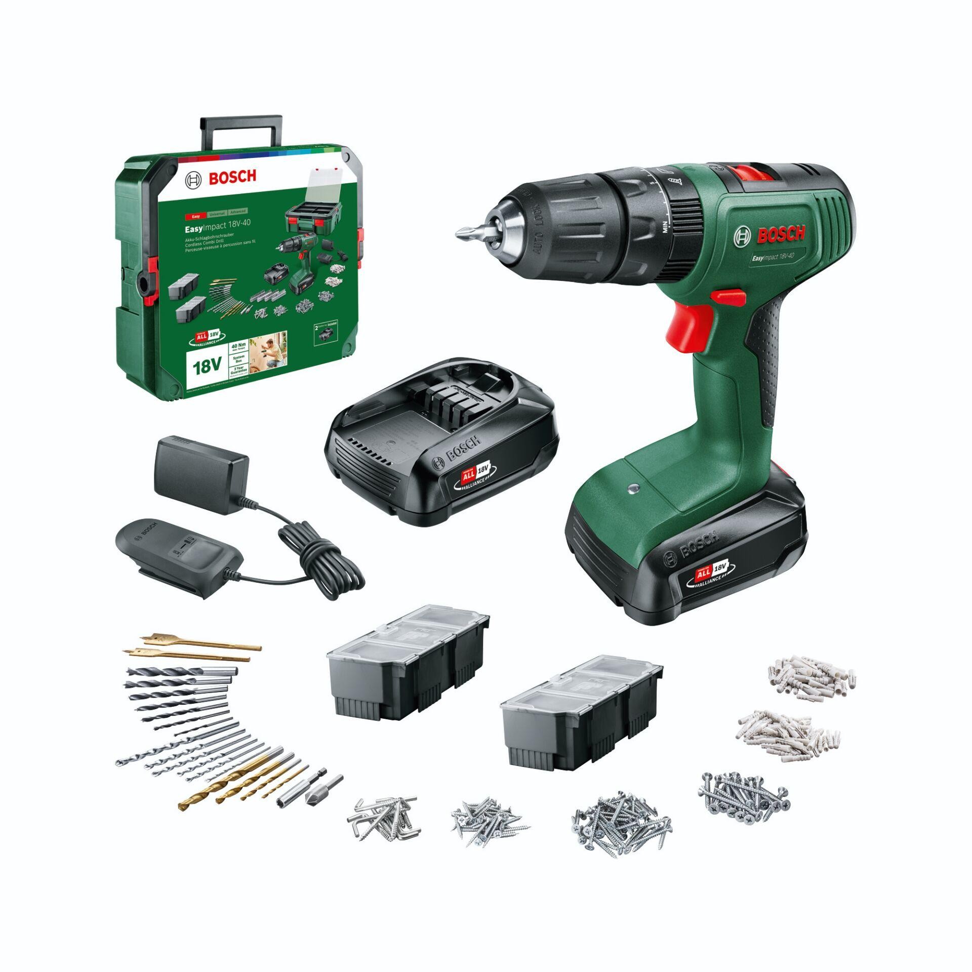 Bosch Home and Garden 06039D810D Akku-Schlagbohrschrauber 18 V 1.5 Ah