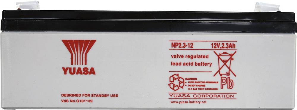 Yuasa 12V 2300mAh Sealed Lead Acid (VRLA) - Yuasa 12V 2300mAh, Sealed