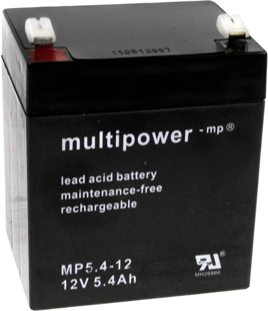 Multipower PB-12-5,4-4,8 MP5,4-12 Bleibatteria ricaricabile 12V 5.4Ah