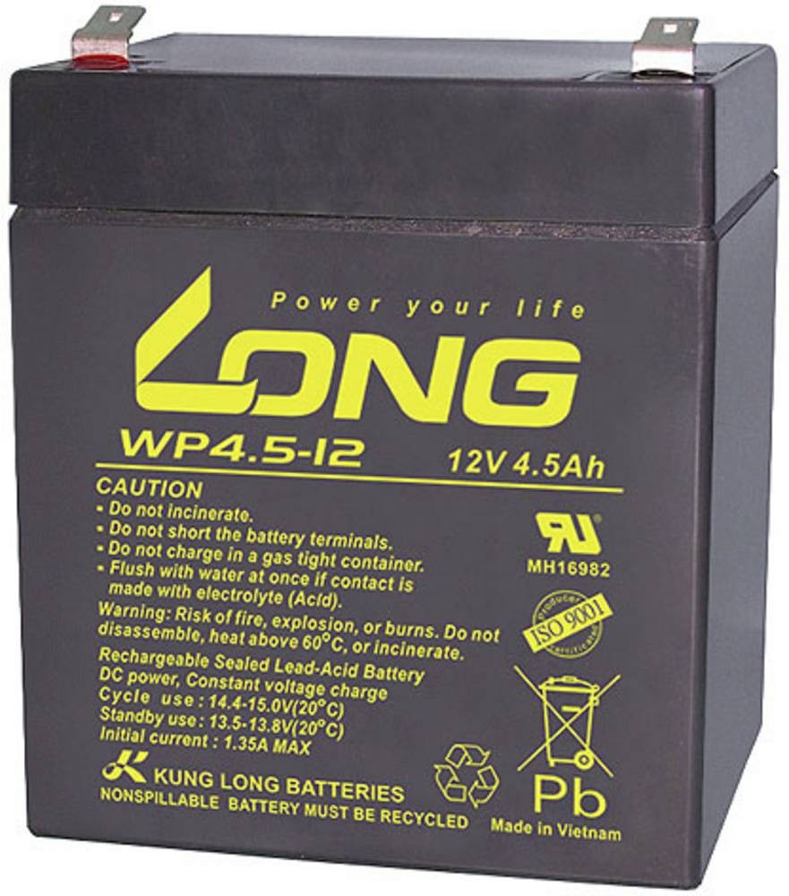 Long WP4.5-12 WP4.5-12 Bleirechargeable battery 12V 4.5Ah Blei-Vlies (