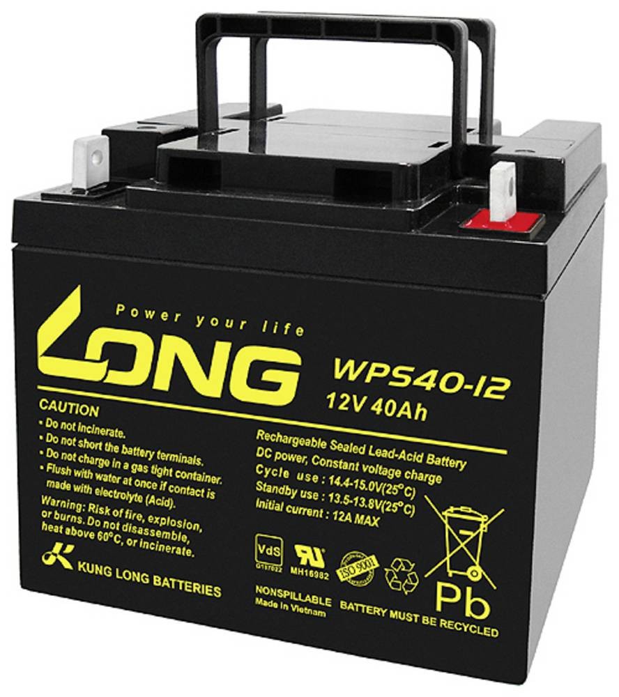 Long WPS40-12 WPS40-12 Bleirechargeable battery 12V 40Ah Blei-Vlies (