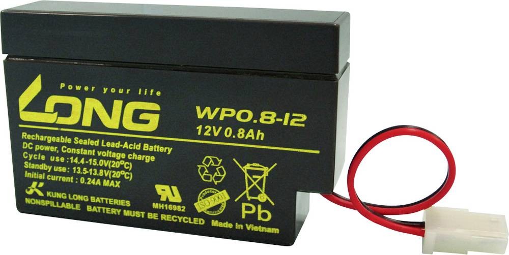Long WP0.8-12 WP0.8-12 Bleirechargeable battery 12V 0.8Ah Blei-Vlies (