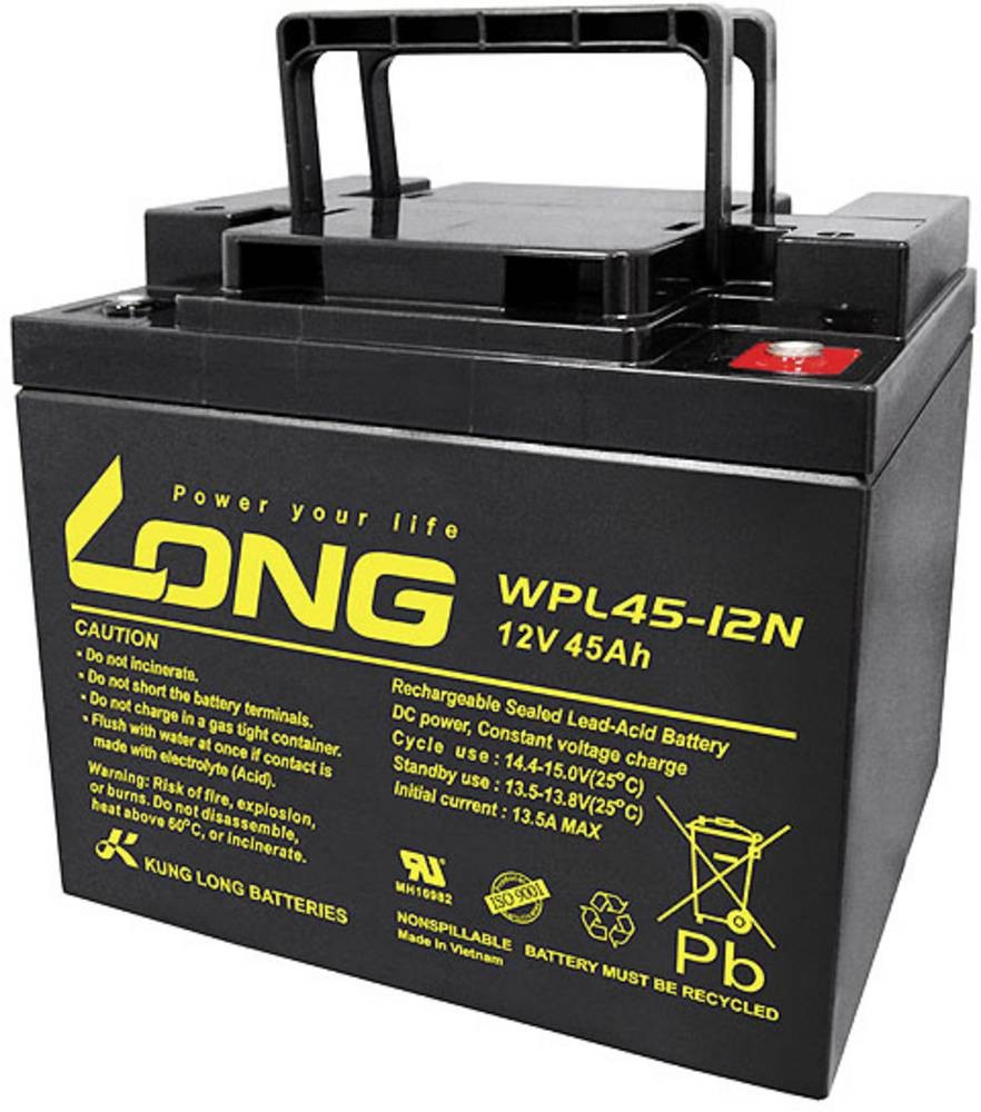 Long WPL45-12 WPL45-12 Bleirechargeable battery 12V 45Ah Blei-Vlies (