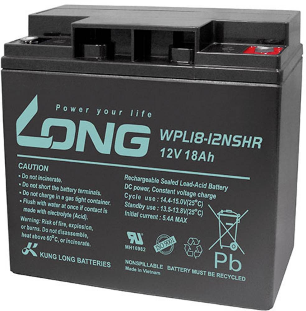 Long WPL18-12SHR WPL18-12SHR Bleibatterie rechargeable 12V 18Ah Blei-