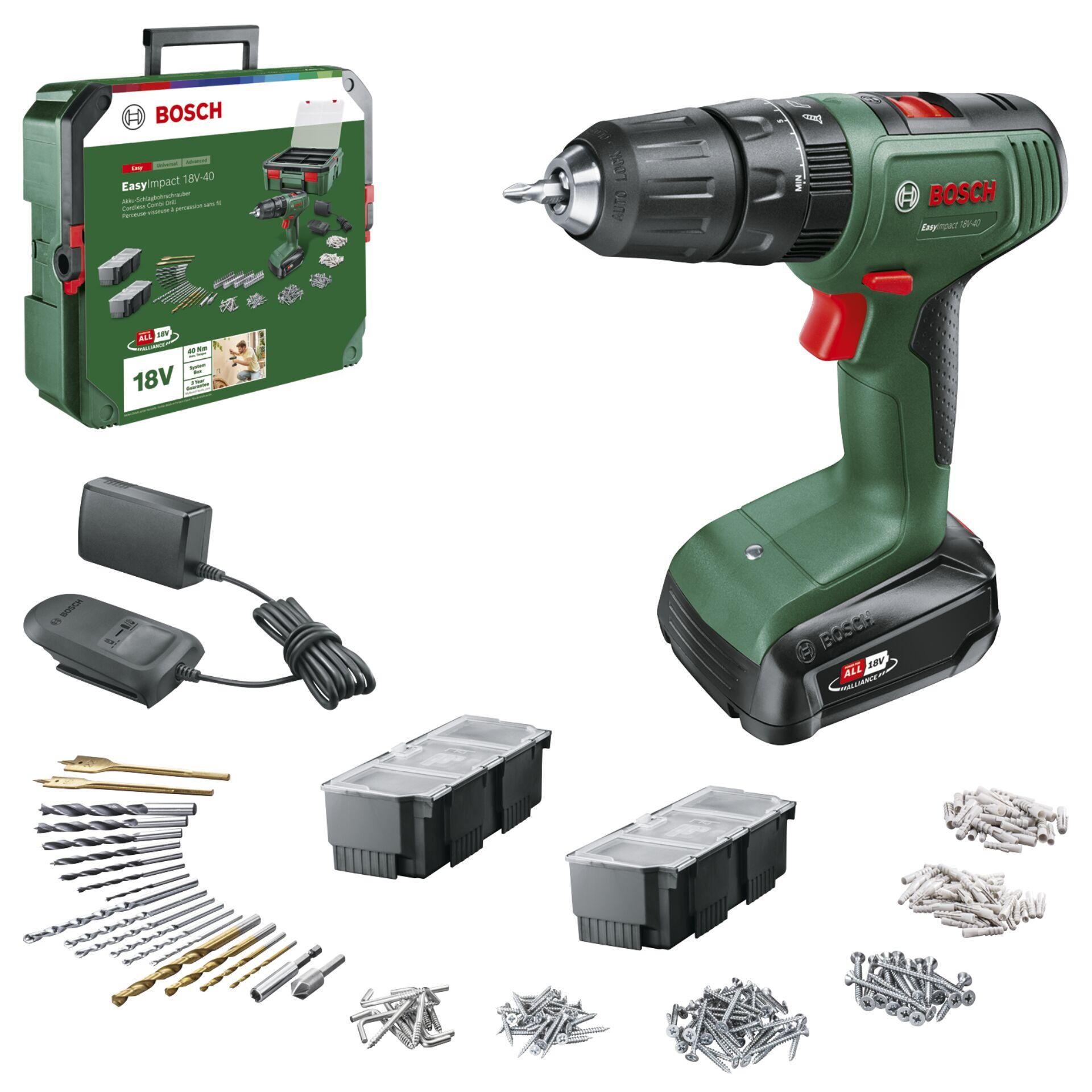 Bosch Home and Garden 06039D810C Akku-Schlagbohrschrauber 18 V 1.5 Ah
