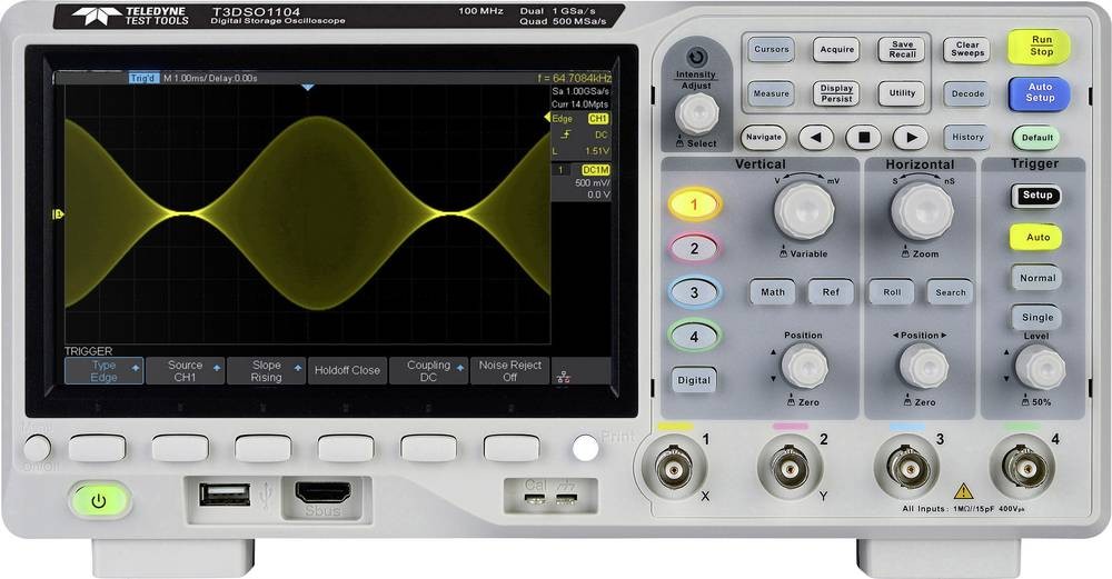 Teledyne LeCroy T3DSO1204 Digital-Oszilloskop 200MHz 1 GSa/s 14 Mpts