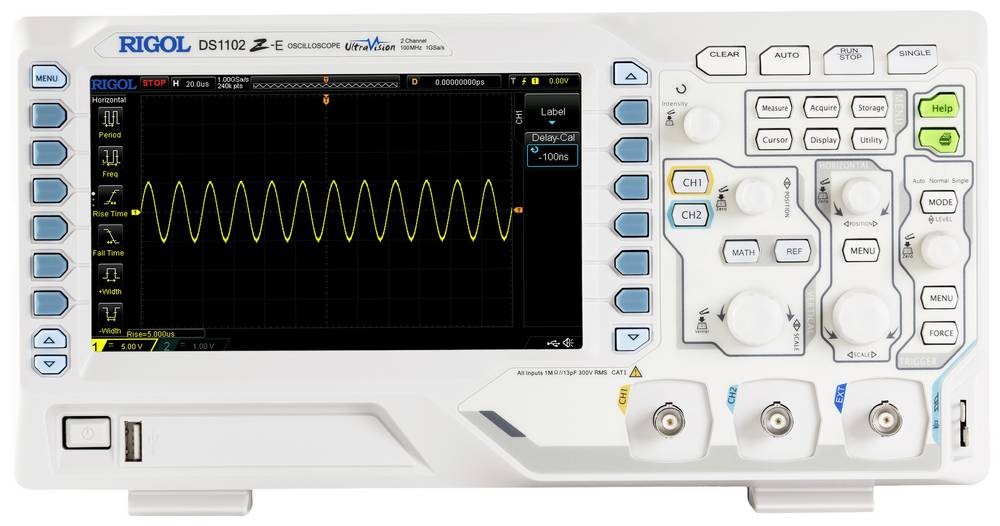 Rigol DS1102Z-E Digital-Oszilloskop 100MHz 2canal 1 GSa/s 24 Mpts 8