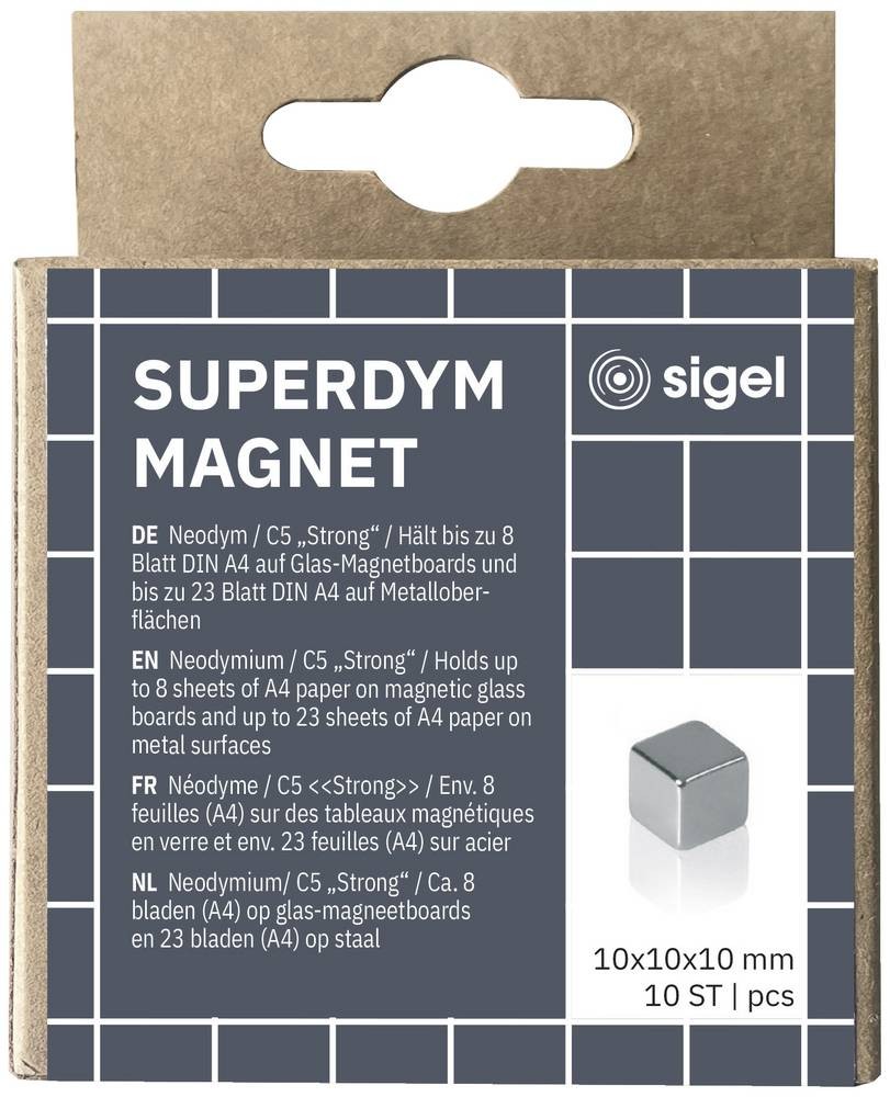 Sigel BA193 craft magnet Cube - Sigel BA193, Cube, Neodymium, Silver,