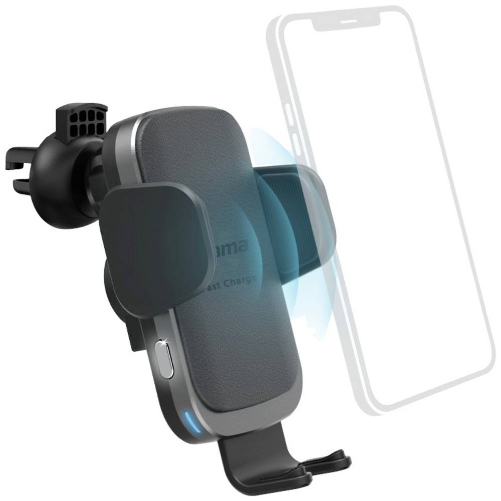 Hama FC10 Motion Smartphone Black, Metallic Cigar lighter Wireless