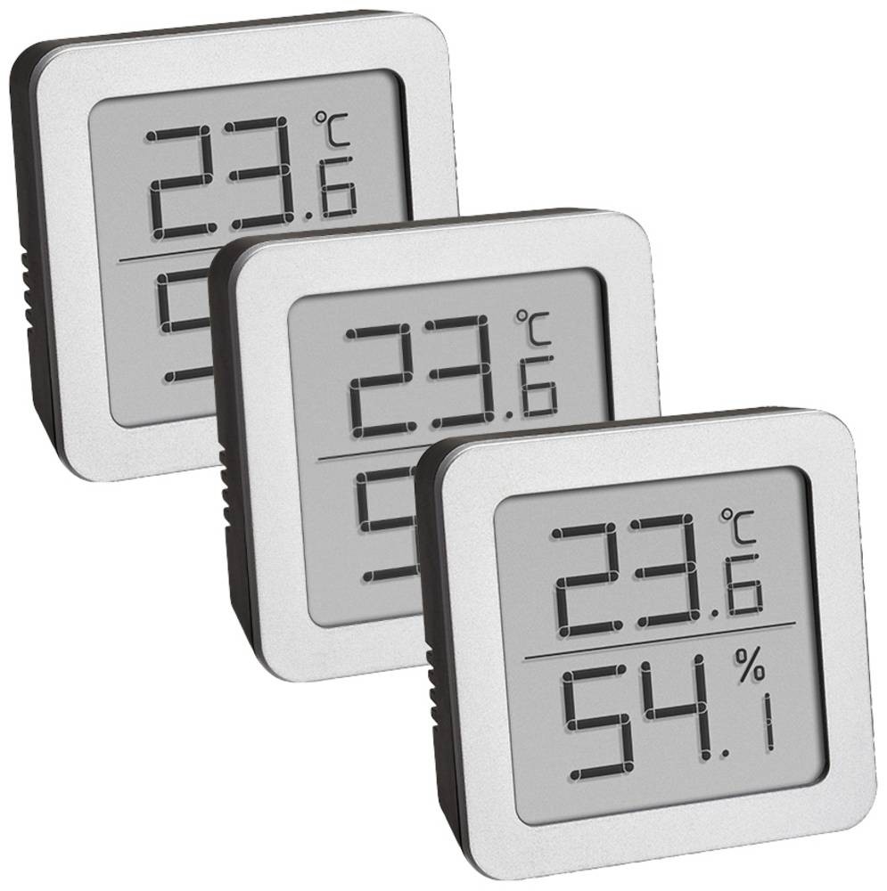 TFA Dostmann Thermo-/Hygrometer Silber, Schwarz 95.2019.54