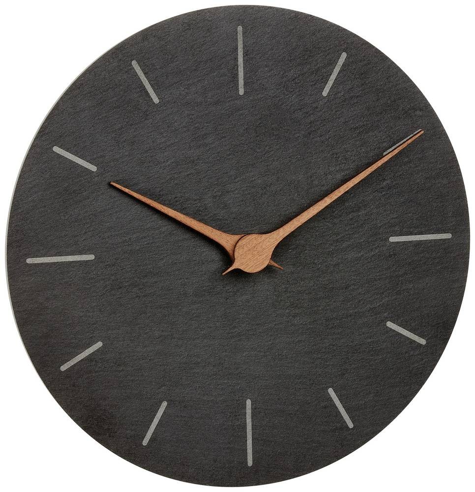 TFA Dostmann 60.3068.10 Quarz wall clock 25cm x 4.3mm Schiefer