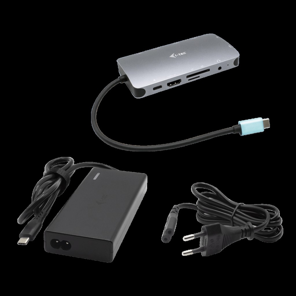i-tec Metal USB-C Nano Dock HDMI/VGA with LAN + Universal Charger 77