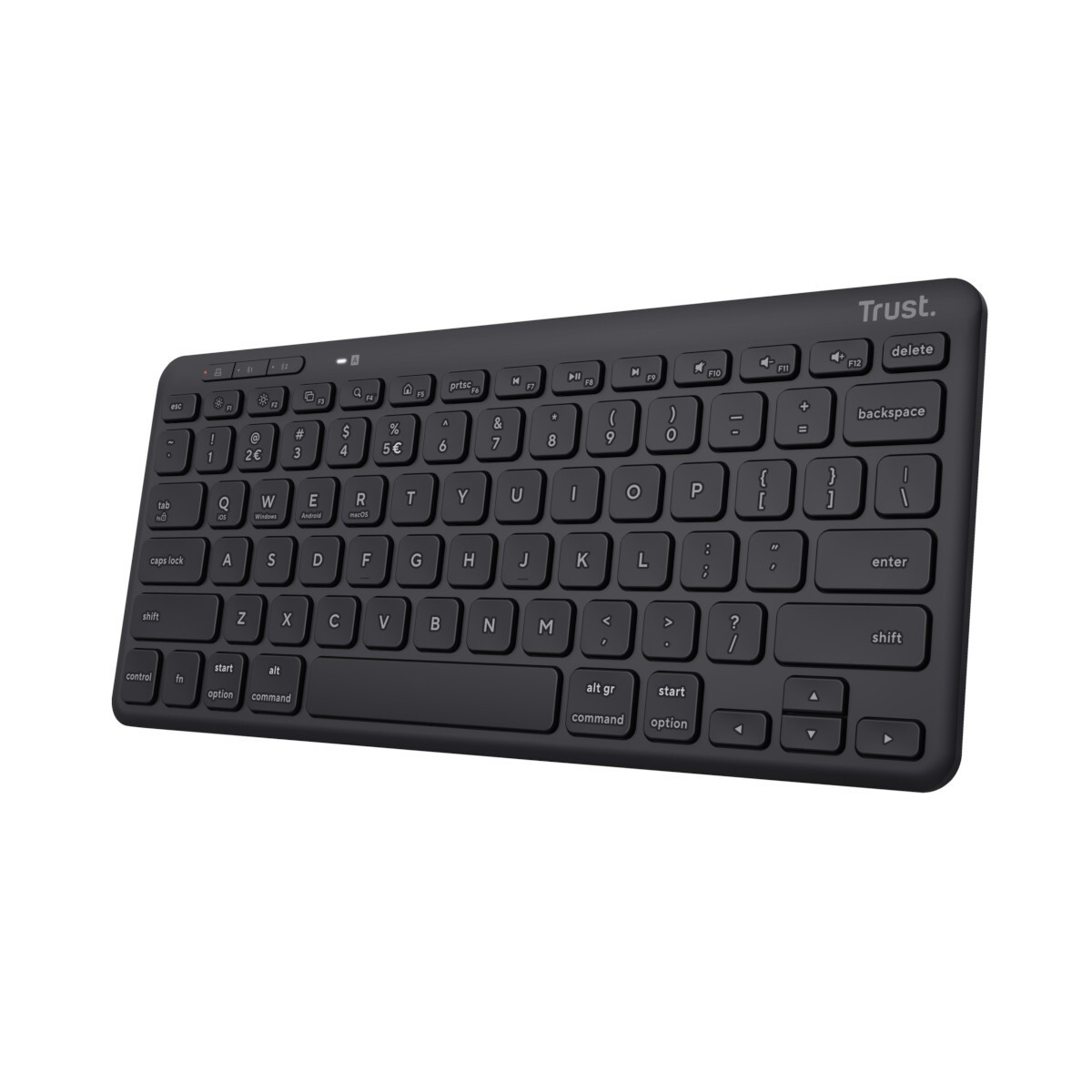 Trust Lyra Compact Bluetooth , Funk Tastatur Deutsch, QWERTZ Schwarz