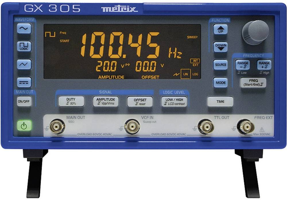 Metrix GX 305 Funktionsgenerator netzbetrieben 0.001Hz - 5MHz Dreieck,