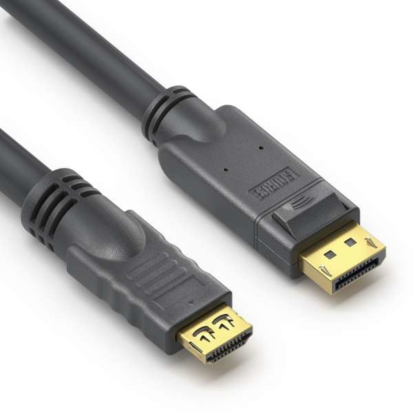 PureLink PI5110-100 video cable adapter 10 m DisplayPort HDMI Black -